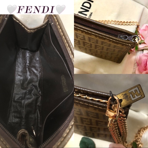 ❤️Auth❤️Beautiful Fendi Zucchino Zucca Monogram FF Logo Shoulder/Crossbody✨ - Picture 6 of 12